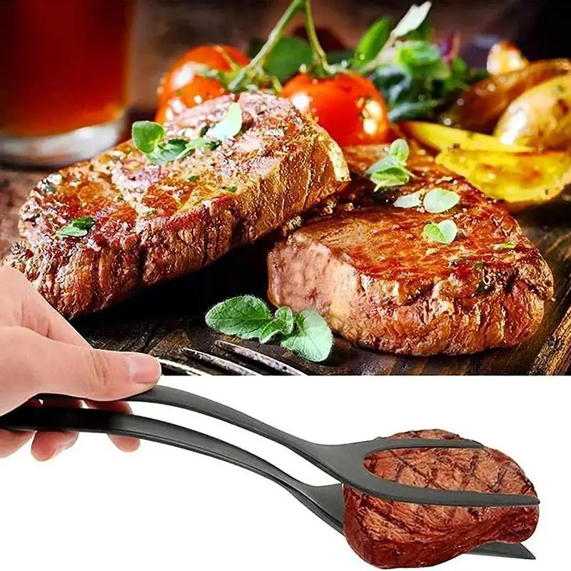 2 in 1 Kitchen Accessories Kitchen Gadget Sets Omelette Spatula Silicone Spatula For Toast Pancake Egg Tongs Cocina