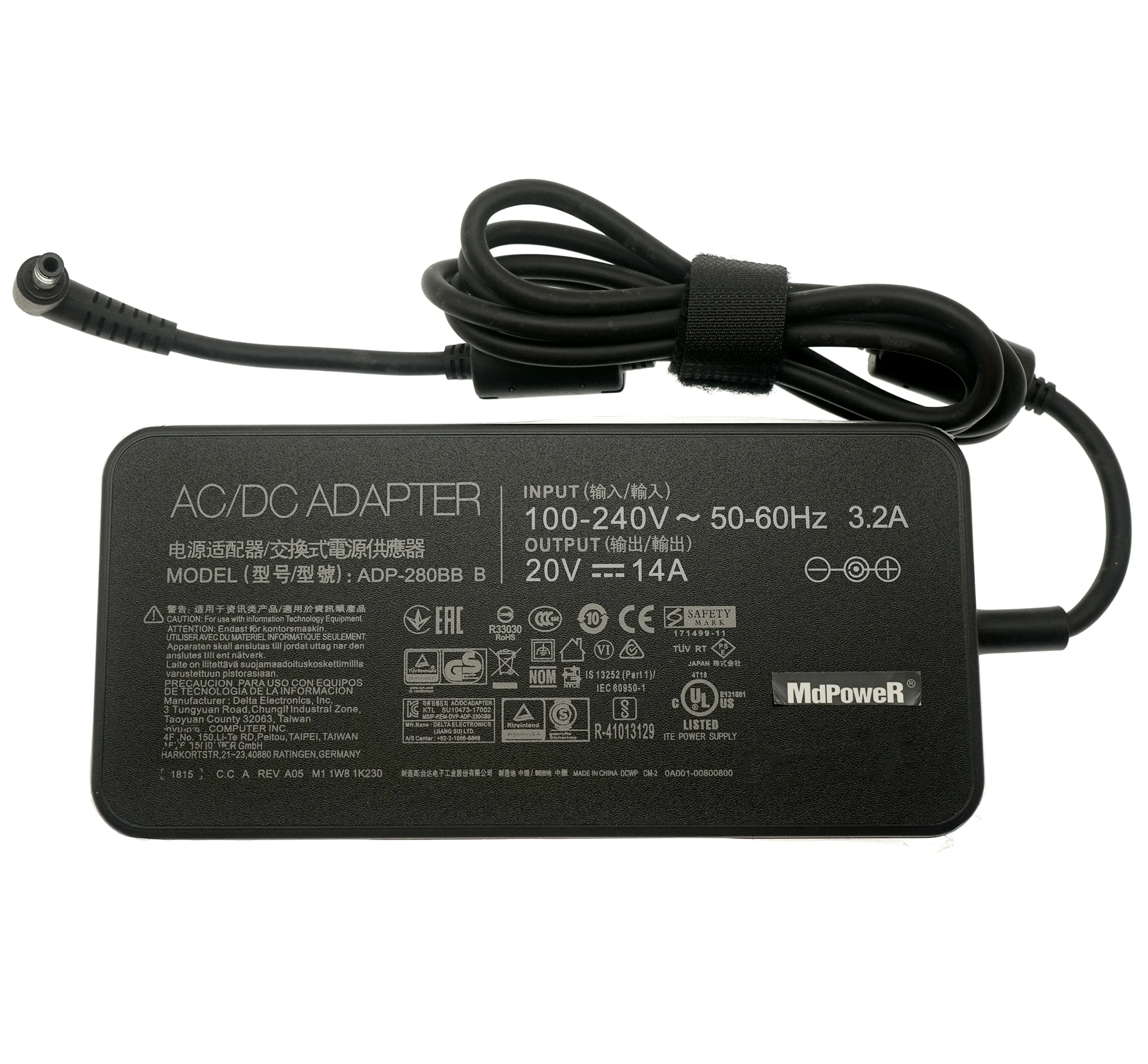 교체용 20V 14A 280W ADP-280BB B 5 20V 14A 280W ADP-280BB B 5.5*2.5mm 노트북 AC 어댑터 충전기 (아수스 노트북 전원 공급용)