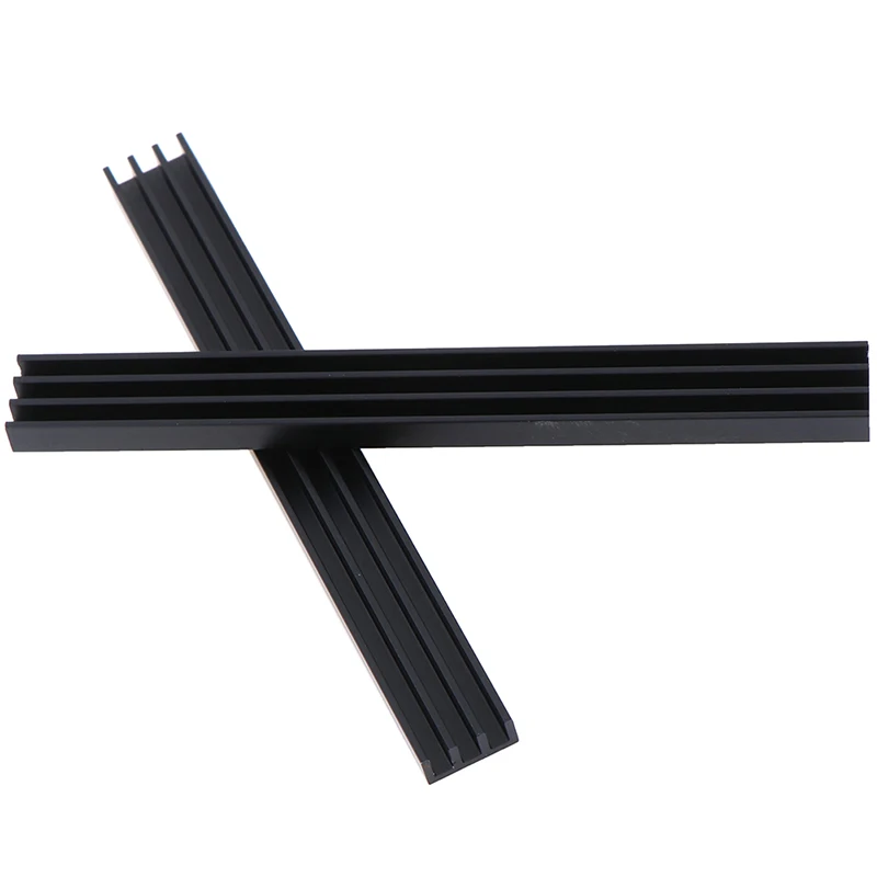 【C】2개 100x11x5mm 검정색 알루미늄 칩 라디에이터 히트싱크