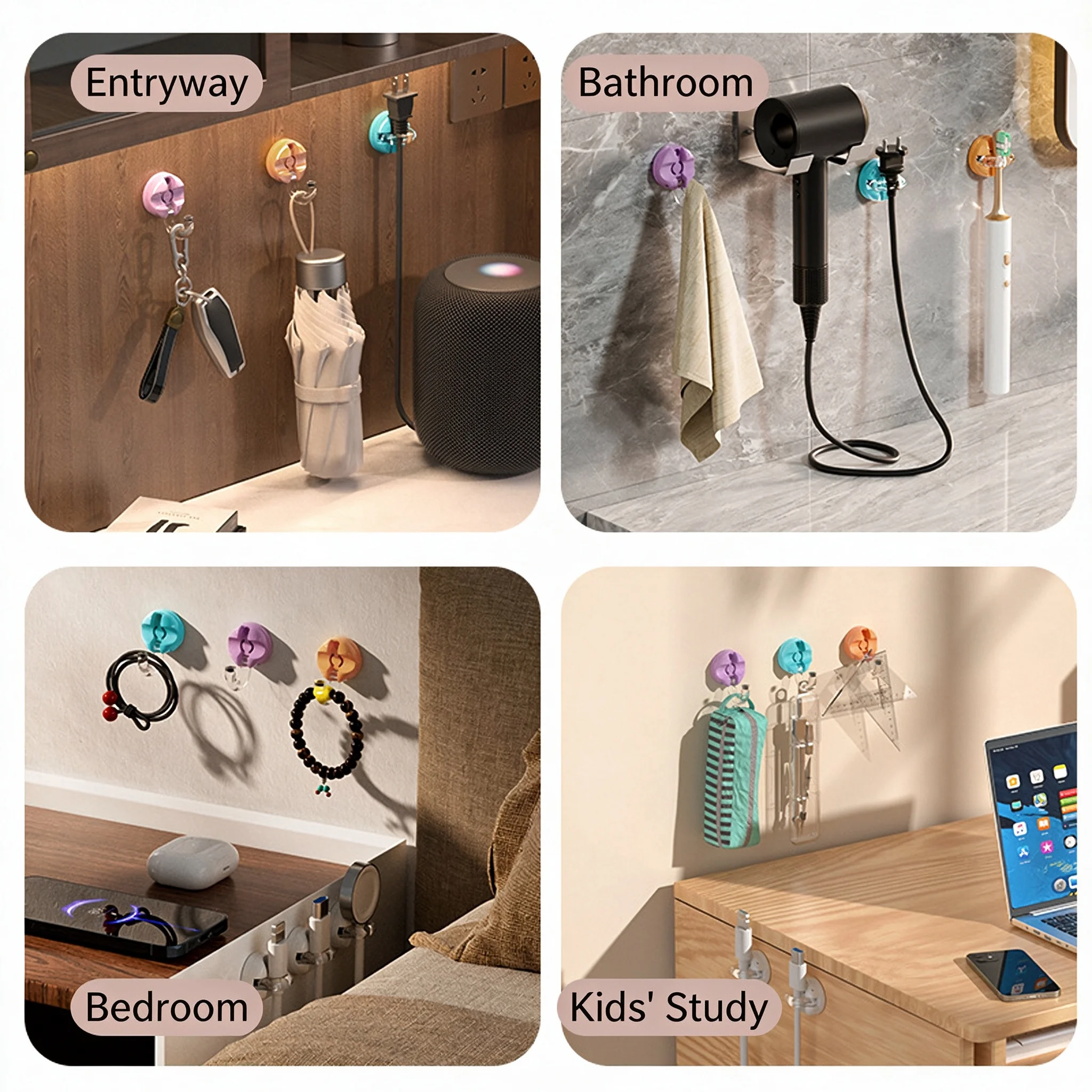 Universal Adhesive Cable Management Clips
