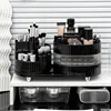 360 Rotating Makeup Organizer Spinning Cosmetic Storage Box for Vanity 3 Tier Skincare Makeup Brushes Holder Lipstick Container 1