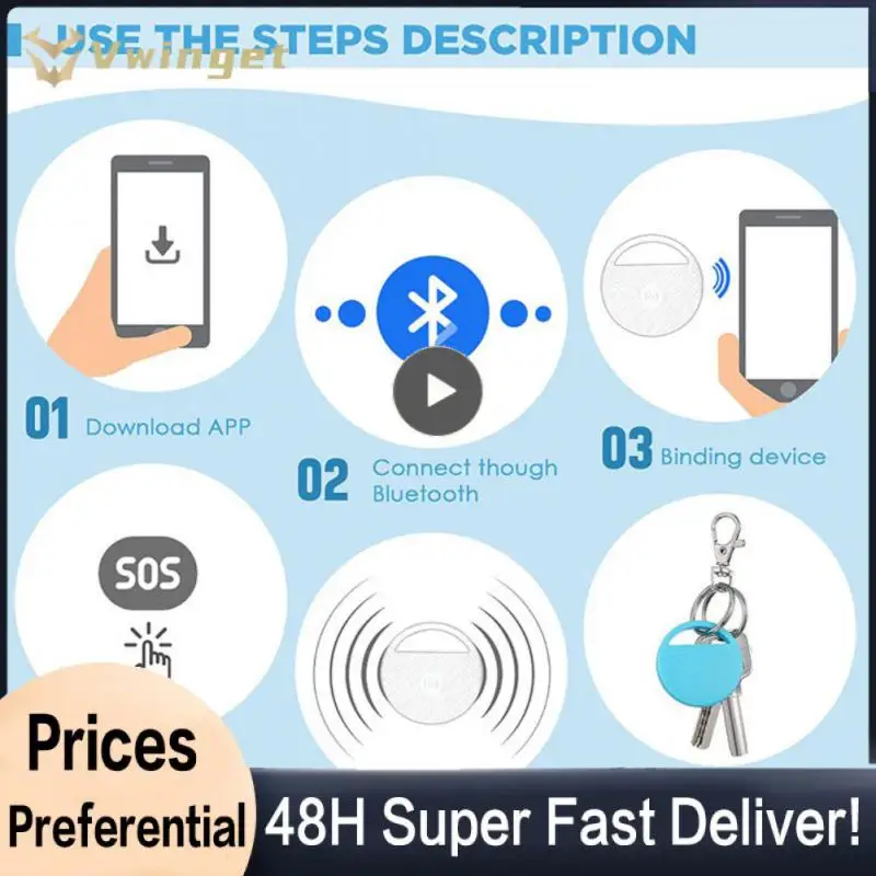 Mini Dispositivo Di Localizzazione Rotondo Portatile Tag Cat Dog Pet Tracking Locator Gps Tracking Per Bambino 4.0 Smart Tracker