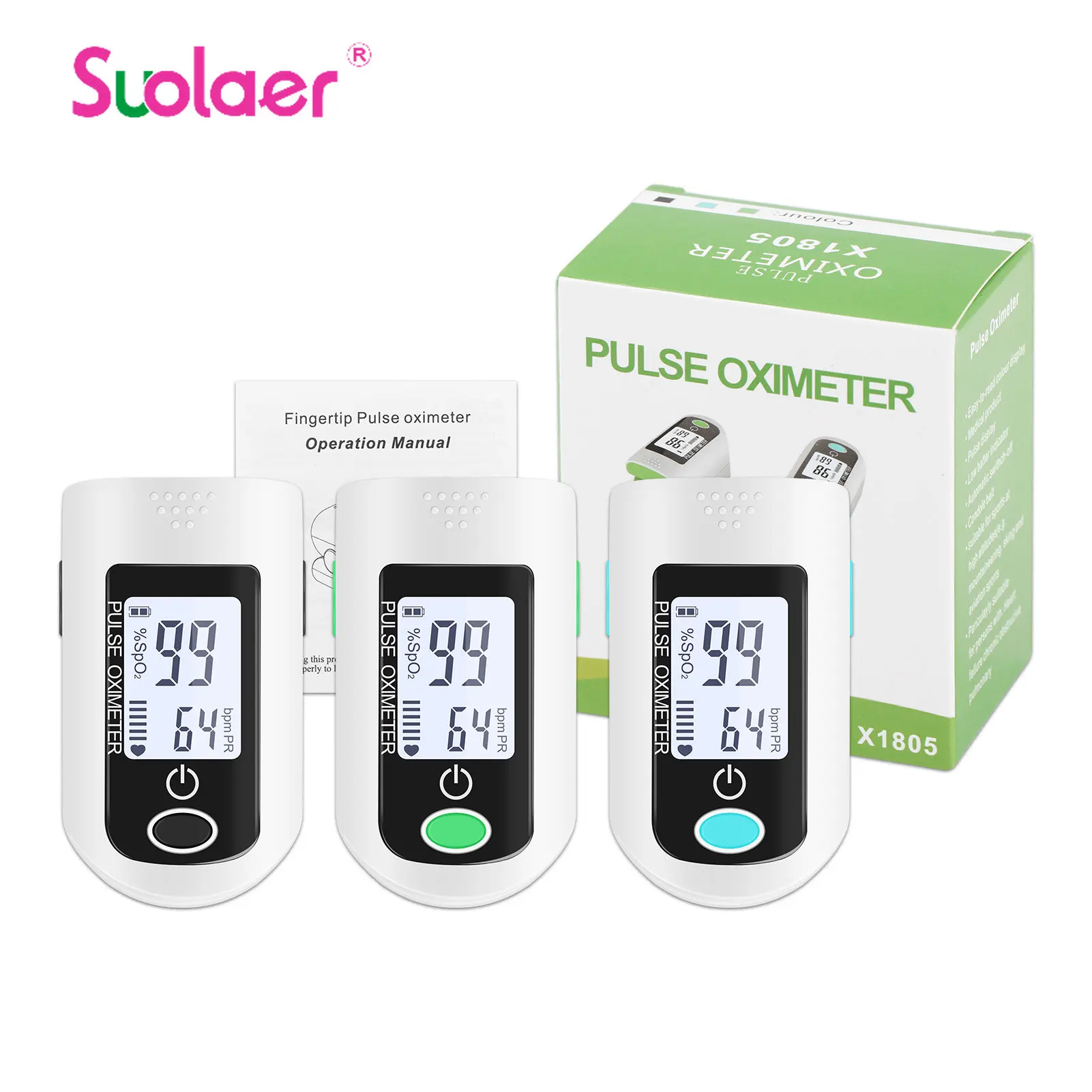 Digital finger pulse oximeter OLED Medical Pulsioximetro SPO2 PR PI