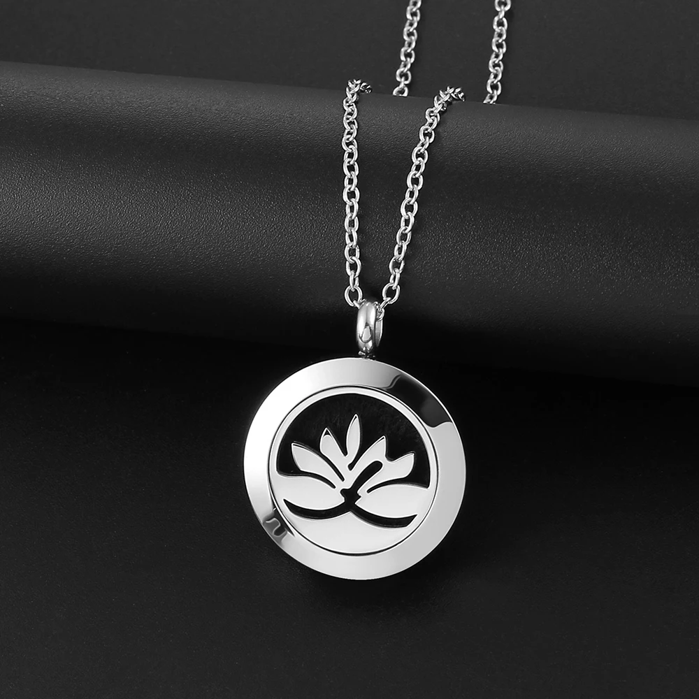 St. Benedict necklace 316L stainless steel pendant diffuser locket magnetic essential oil diffuser necklace aromatherapy jewelry 3
