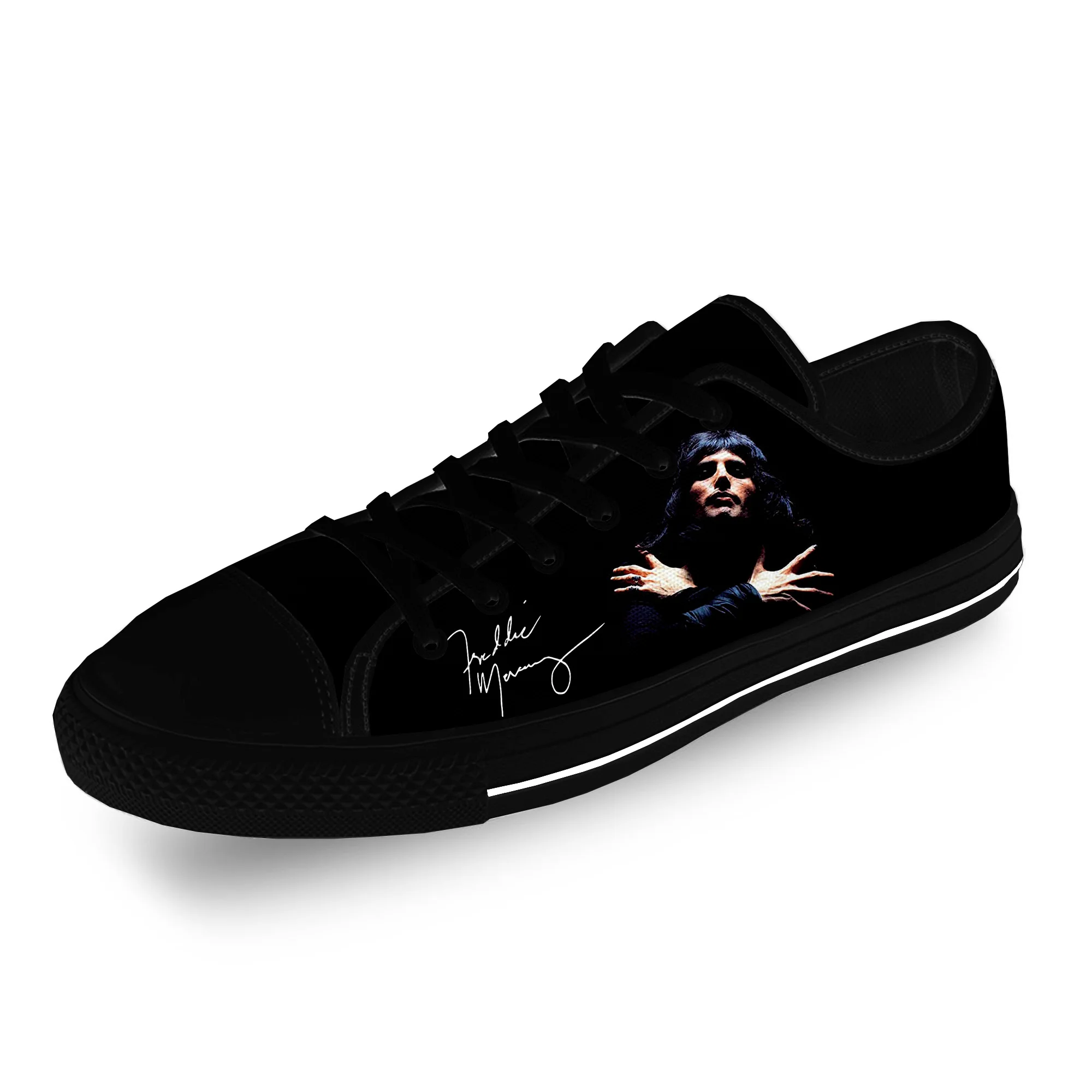 

Freddie Mercury The Show Must Go On Rock Casual Cloth 3D Print Low Top Canvas Shoes Men Women Lightweight Breathable Sneakers