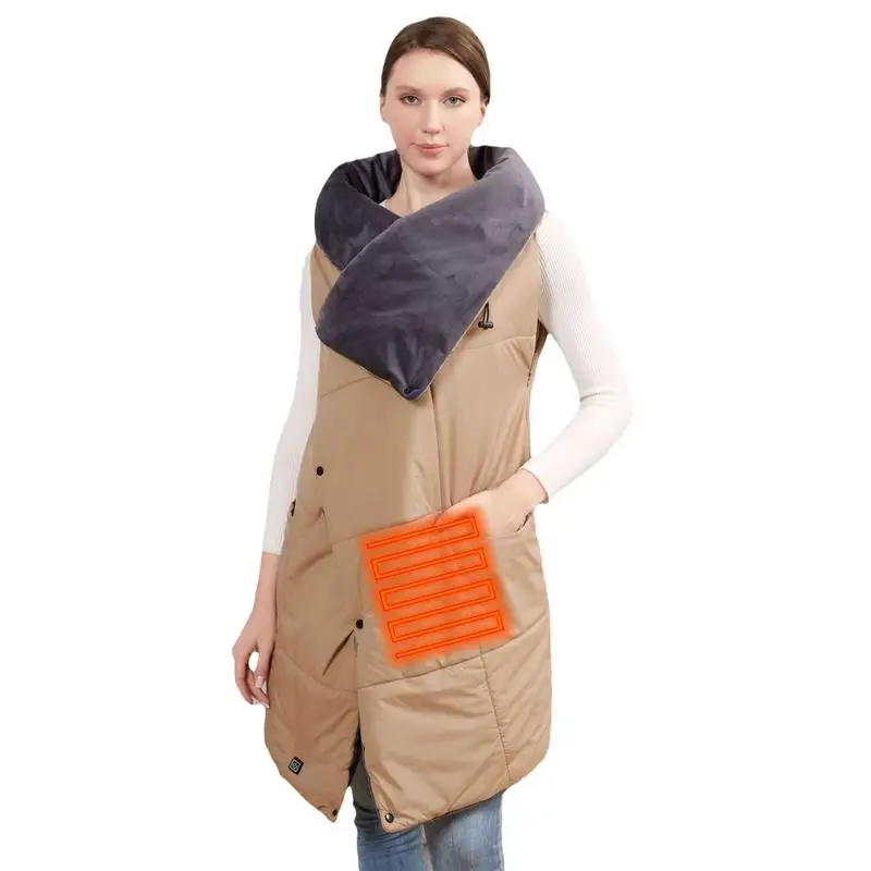 

Wearable Heating Blanket Rechargeable Down Filled Cotton Electric Blanket Wearable Blankets For Camping Outdoor Activities