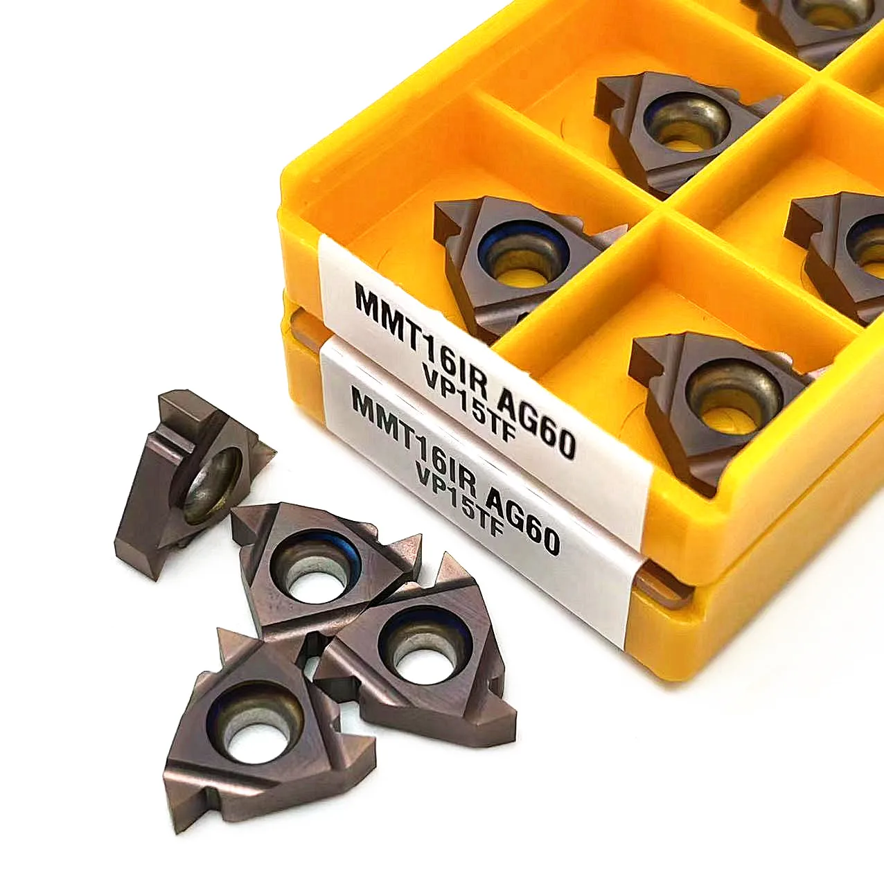 10pcs MMT16ER 11IR AG60 VP15TF US735 UE6020 초경 인서트 CNC 선반 나사 선삭 공구 16IR AG60 슬로팅 블레이드 커터 도구