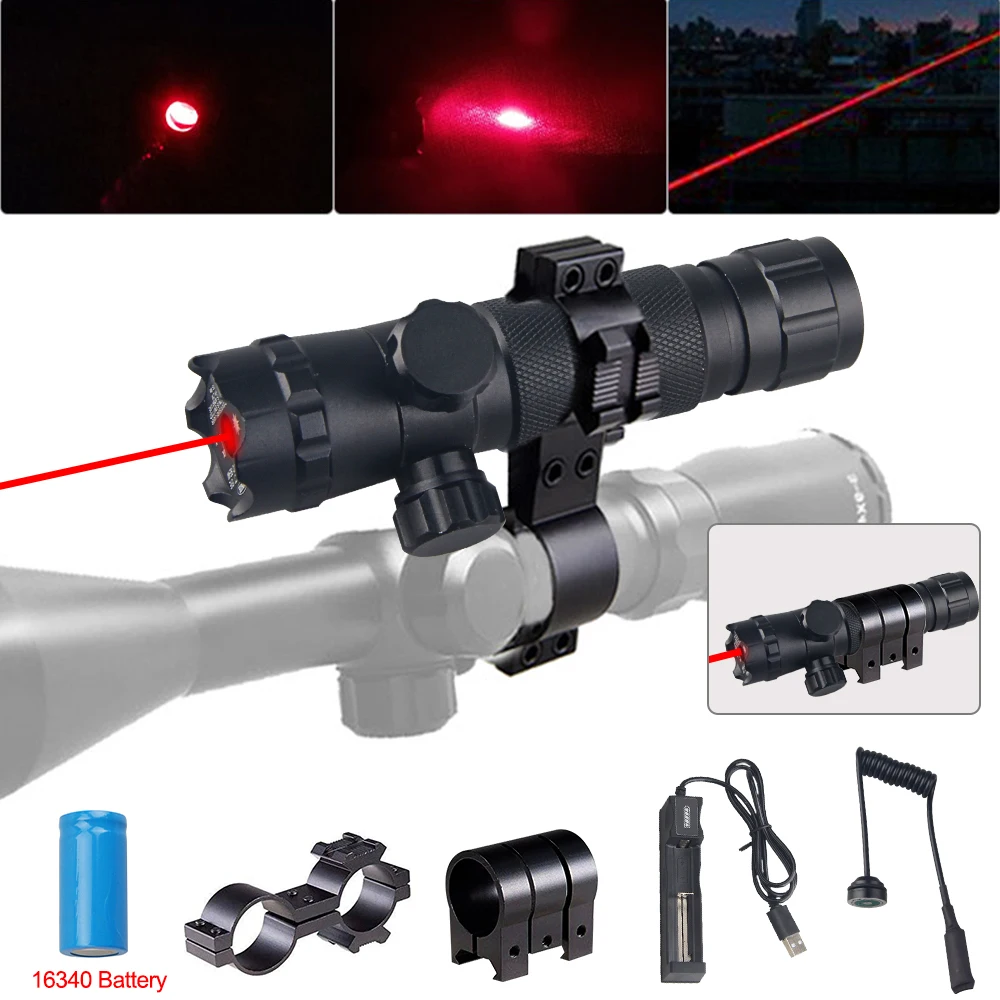 

Hunting Laser Dot Sight Adjustable Green/Red Aiming Point 11MM/21mm Picatinny Rail Sight Mount Weapon Light With Remote Switch
