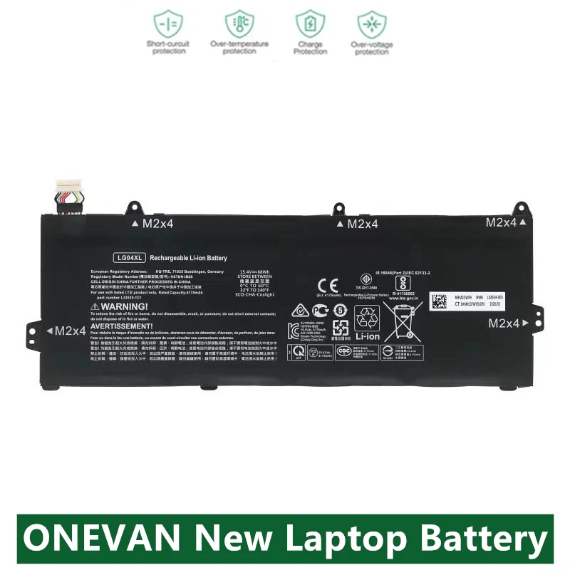 

ONEVAN New 15.4V 68Wh LG04XL Battery for HP Pavilion 15-CS series 15-CS1070TX HSTNN-IB8S L32535-141 L32535-1C1 L32654-005