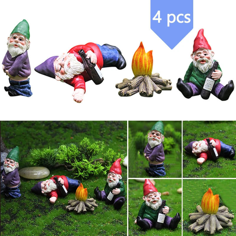 Set De 4 Casitas De Resina En Miniatura Para Jardín De Hadas – Decoración De Micro Paisaje, Ideal Para Musgo, Bonsá Y Suculentas (Estilo Aleatorio)