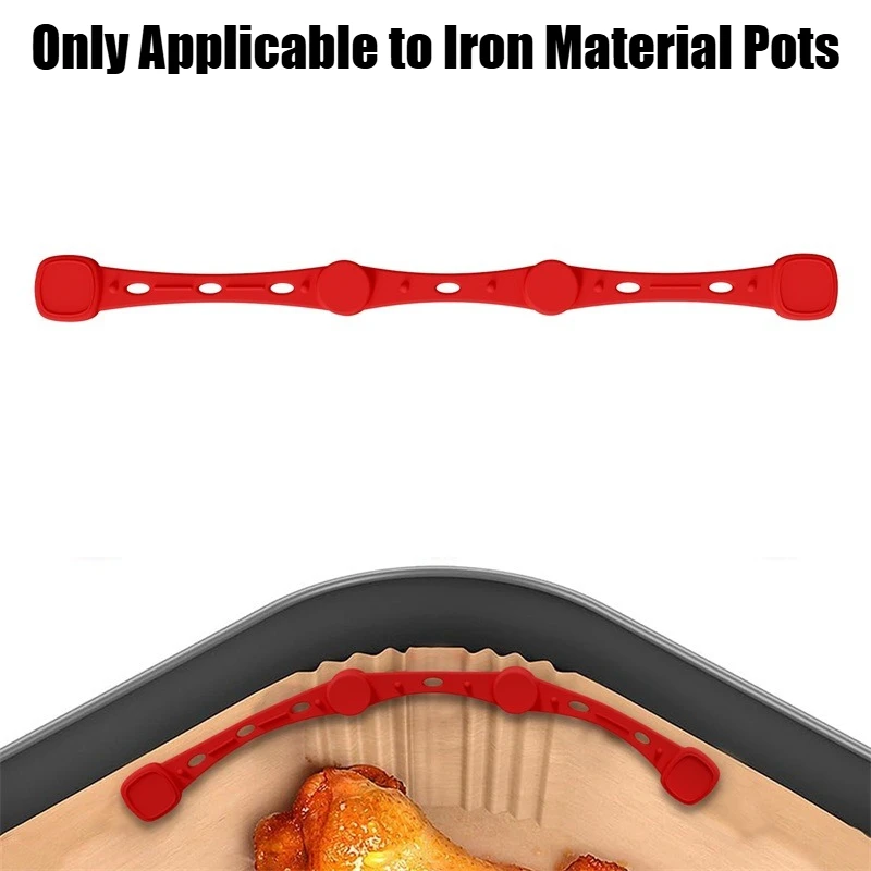 Silicone Air Fryer Magnetic Buckle for Securing Parchment Paper and Preventing Liner Burning