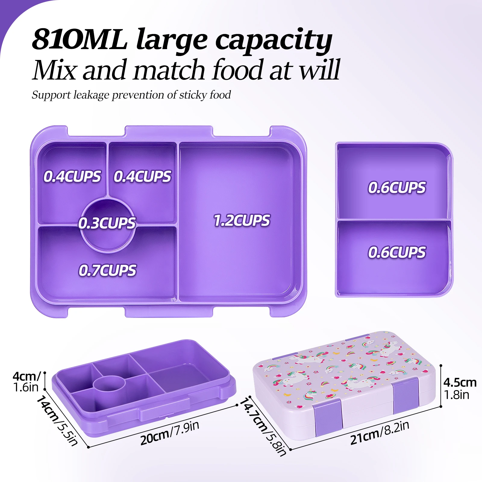 Kids Lunch Box Student Microwave Safe Travel Bento Box Halloween Container Portable Leak Proof Fruit Salad Bento
