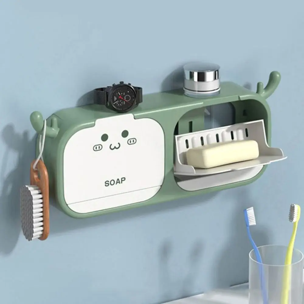 

1Pcs Waterproof Cartoon Wall Hanging Drain Flap Soap Holder Bathroom Accessories Soap Box Storage Box