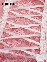 CHILLGIO Women Lace Strappy Rompers Lingerie One Piece Combination Onesie Erotic Tights Fashion Sexy Sheer Transparent Bodysuits - Image 6