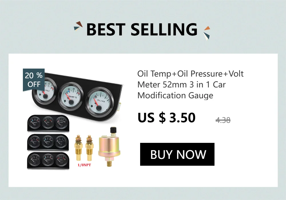 52MM 2 in 1 Digital Oil Temperature & Oil Pressure Gauge 50~150 Celsius Thermometer Indicator Oil Press 0~10 Bar for Boat Cars