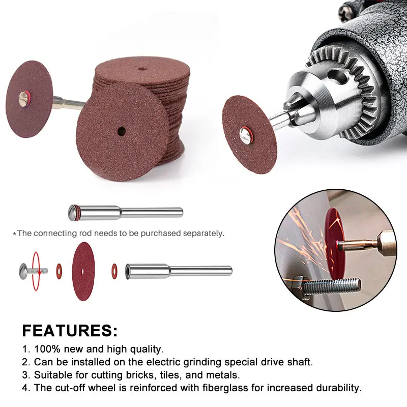 XLilResin-Disque à tronçonner en métal pour Dremel, accessoires d'outils éloignés, lame de scie circulaire, 25mm, 150 pièces