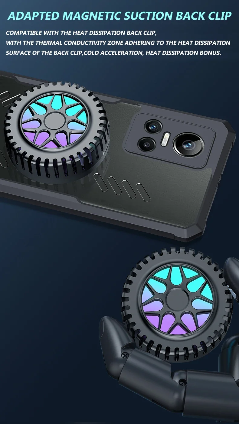 Za Realme GT Neo 5 6T 6 3 GT5 GT3 Pro SE Graphene toplinska disipacija za montažu u automobil, magnetska prozirna futrola protiv pada_voghion.com
