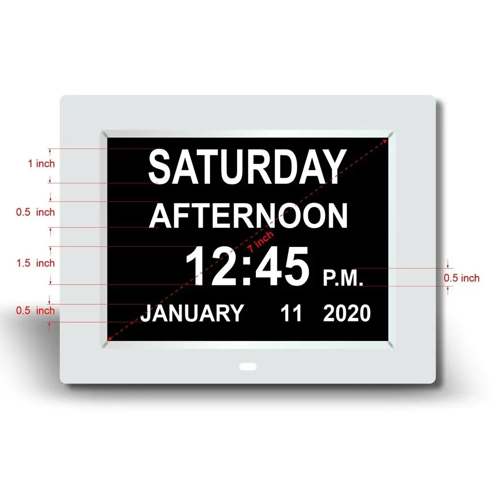 Date Dashboard Dementia Large Table Time Alarm Clock Home Decor Digital Clock Calendar 5