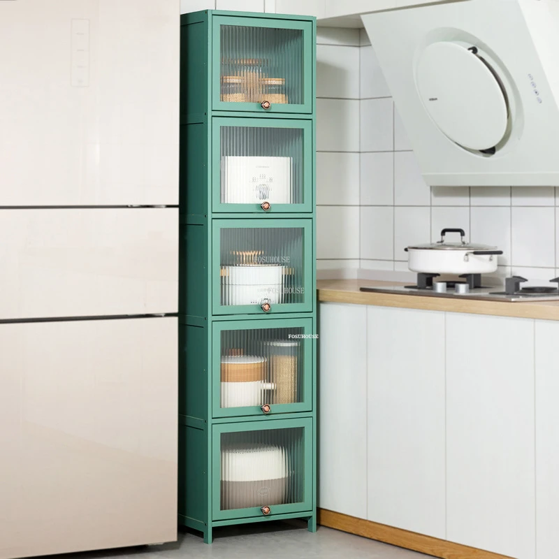 Modern Acrylic Kitchen Cabinets Home Crevice Locker Kitchen Furniture Minimalist Multi-layer Living Room Wine Storage Cabinet