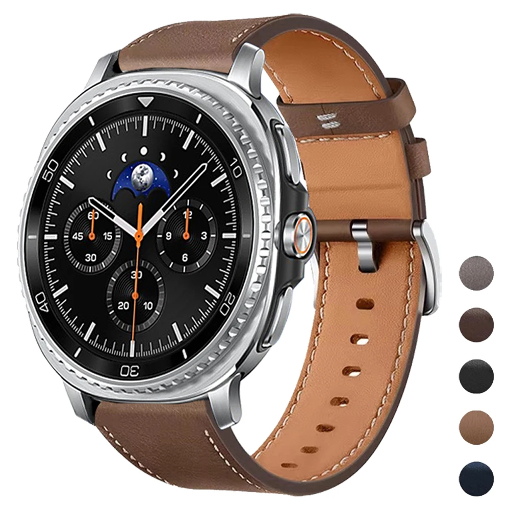 No Gaps Leather Strap for Samsung Galaxy Watch 8 Classic Replacement Band for Galaxy Watch 8 44mm 40mm 46mm Bracelet Accessorie