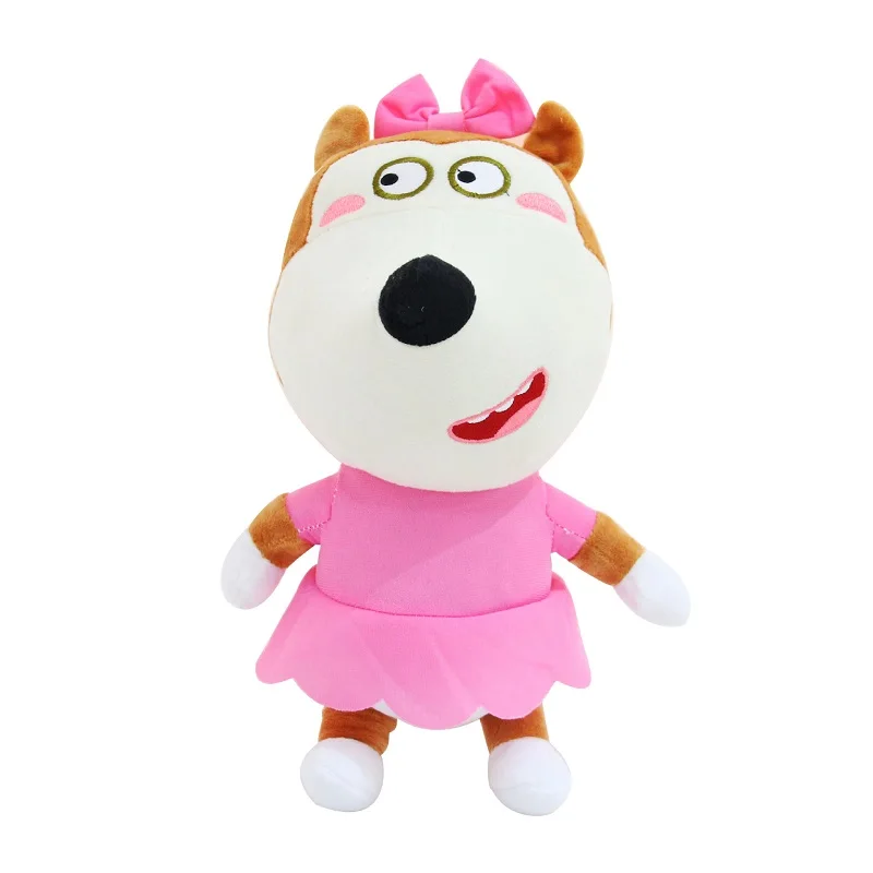 2pcs Wolfoo Lucy Family Plush Doll English Animation Stuffed Cartoon Doll  new