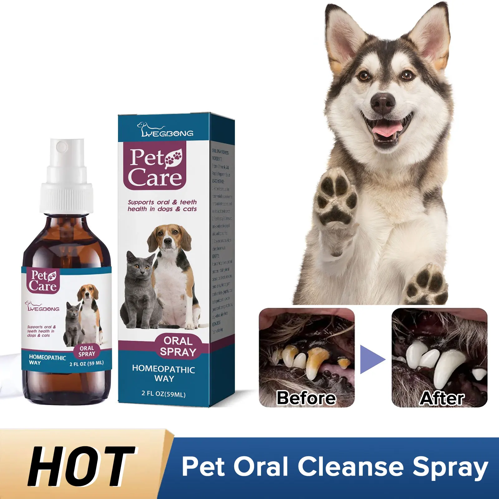 

Pets Teeth Cleaning Spray Odor Tooth Stains Remover Cat Dog Deodorant Remove Kitten Bad Breath Whitening Pet Oral Cleanse Liquid