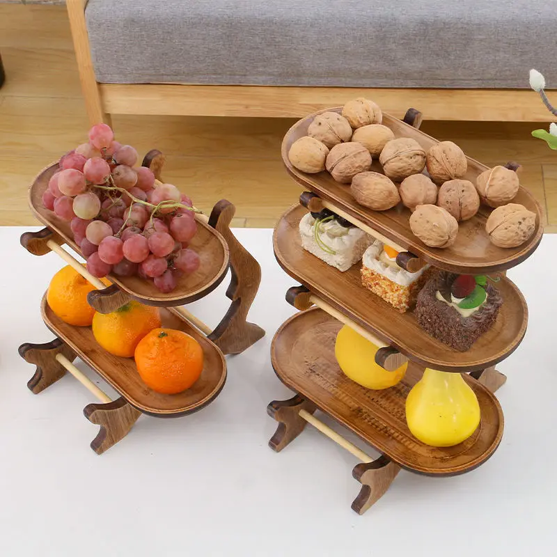 Plastic Living Room Home Three-layer Fruit Plate Creative Modern Dried Fruit Basket Snack Plate Candy Dish fruit plate snack dish