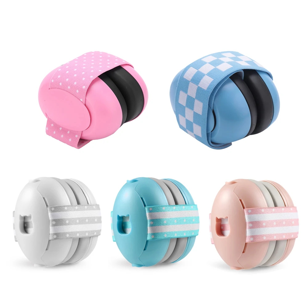 Infant Ear Muffs Noise Cancelling Soft Padded Design Baby Hearing Protection Headphones Elastic Headband