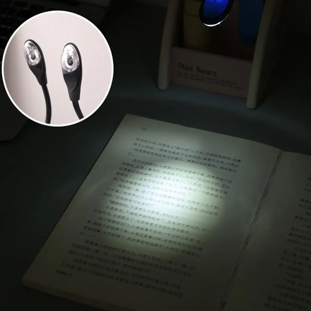 Hot Simplicity Brightness Eye Protection Clip Single Pole Lamp LED Book Light With Goosenecks Clip Reading Desk Flexible Lamp