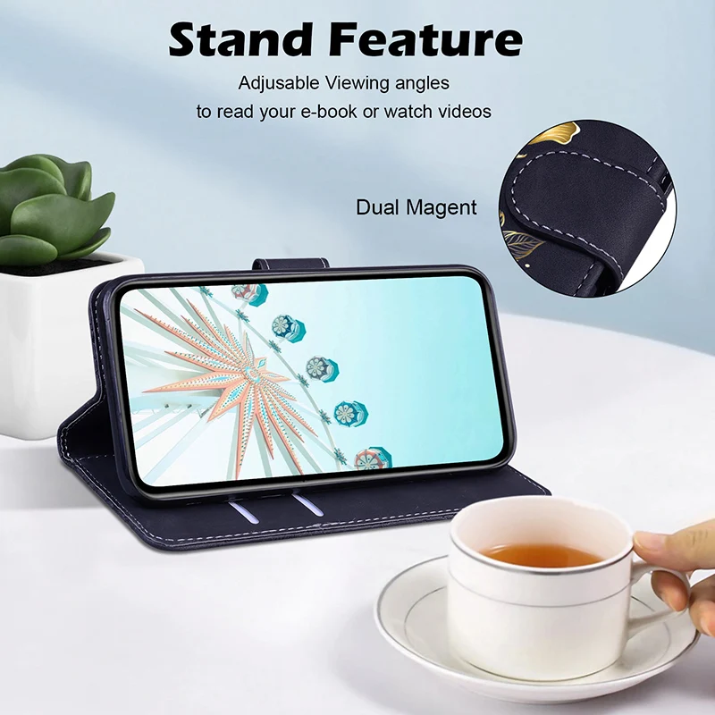 Leather Phone Case with Card Slot Wallet Cover
