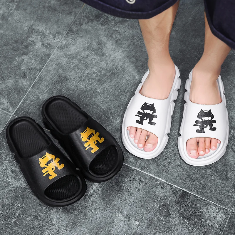 Tofflor för kvinnor och män Halkfria tofflor för inomhus utomhus Slip Bekväma mjuka skumsliders med tjock sula_voghion.com