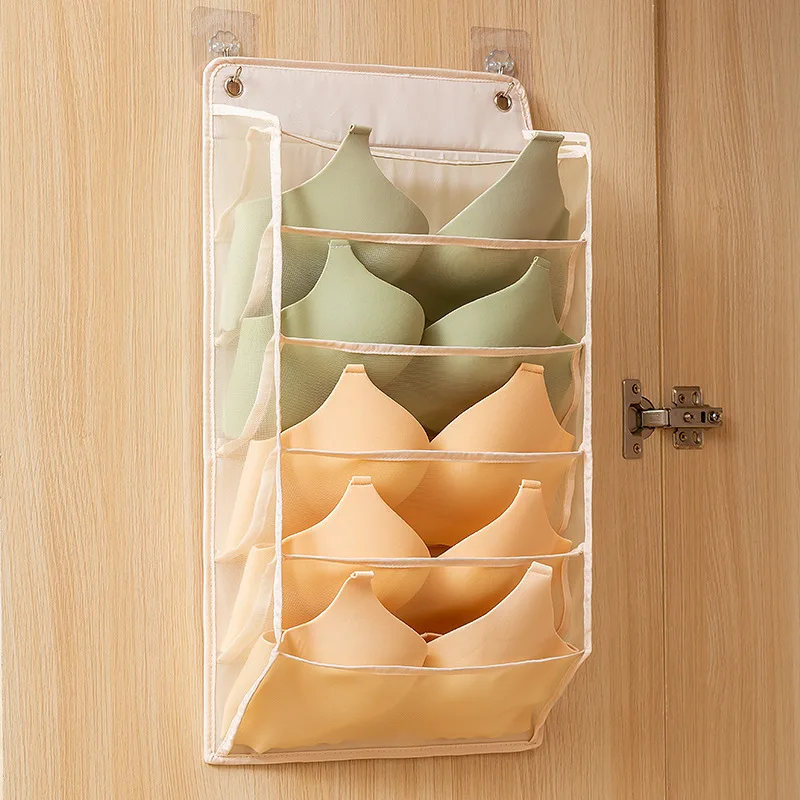 Underwear Storage Hanging Bag Wall Mounted Bra Storage And Organization Rack Home Student Wardrobe Storage Storage Bag 4