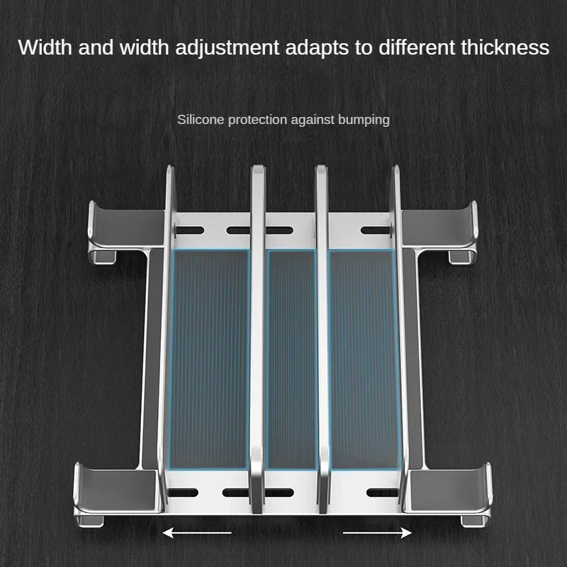 Portátil Vertical Cremalheira de Armazenamento Base de Suporte de Aço Carbono Desktop Dissipação de Calor Mesa em pé Suporte do Monitor Novo - Imagem 2