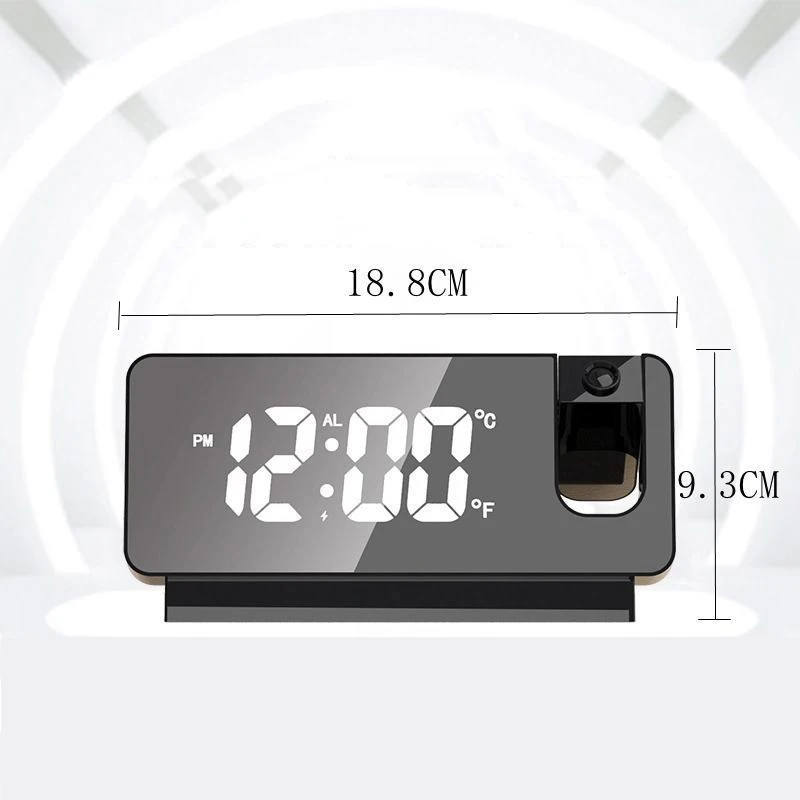 LED Digital Alarm Clock Table Watch Electronic Desktop Clocks USB Wake Up FM Radio Time Projector For Bedroom Living Room