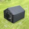 Inflatable Cube Disco Black Tent Big Mobile Portable Inflatable Night Club Tent House Pavilion For Backyard/Club Wedding Party 3
