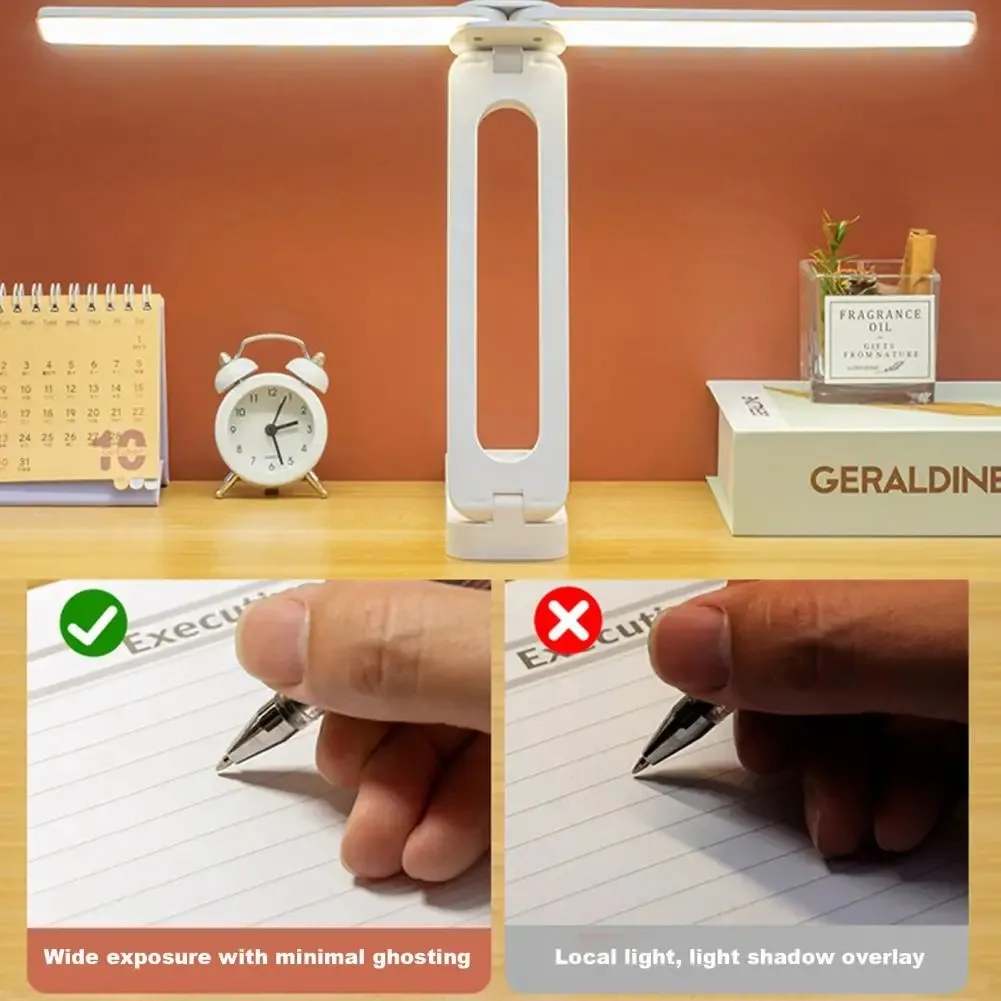 5 Style LED Table Lamp Foldable 3 Levels USB Rechargeable Double Lamp Head Dimmable Touch Control LED Desk Lamp Home Supply 4
