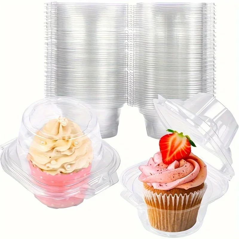 20/50Pcs Individual Cupcake Boxes Clear Muffin Cake Dessert Holders with Dome Lids, Tra... - SKU CCH01507 - UGI Packaging