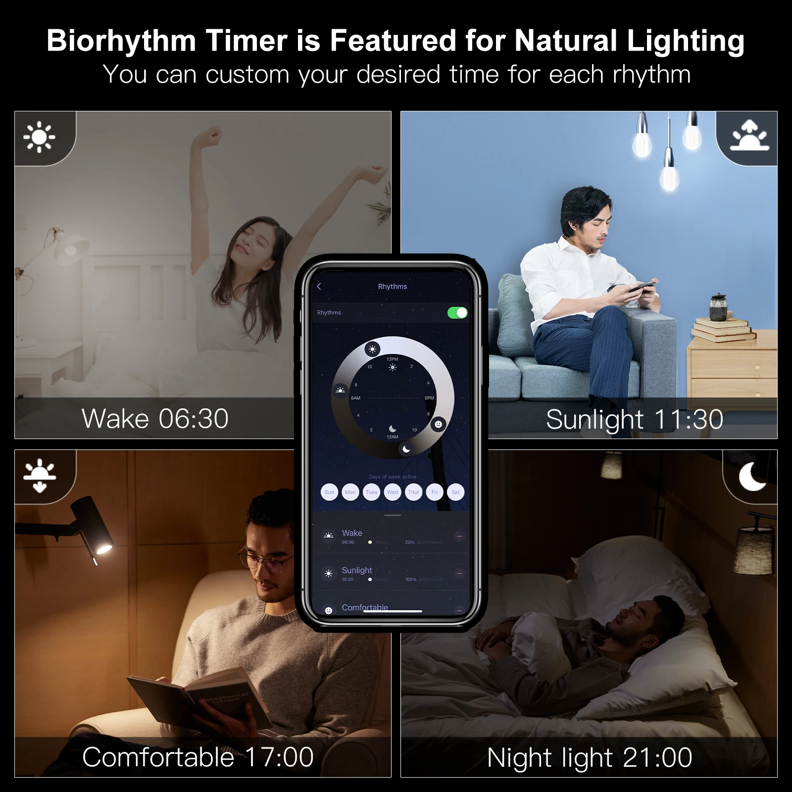 Smart LED Lamp MOES WiFi Smart Filament Bulb LED Light E27 Dimmable 2700K-6500K 806Lm Tuya Alexa Google Voice Control 90-250V 7W