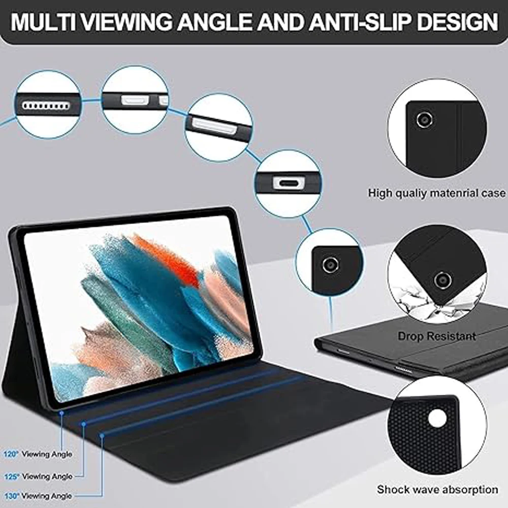 Premium Keyboard Case with Pencil Holder and Bluetooth Keyboard