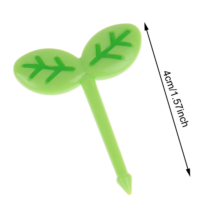 8Pcs Kids Fruit Picks Needle Stick Toothpicks Mini Leaf Shape Fruit Cake Dessert Food Forks Lunch Box Decor Bento Accessories images - 6