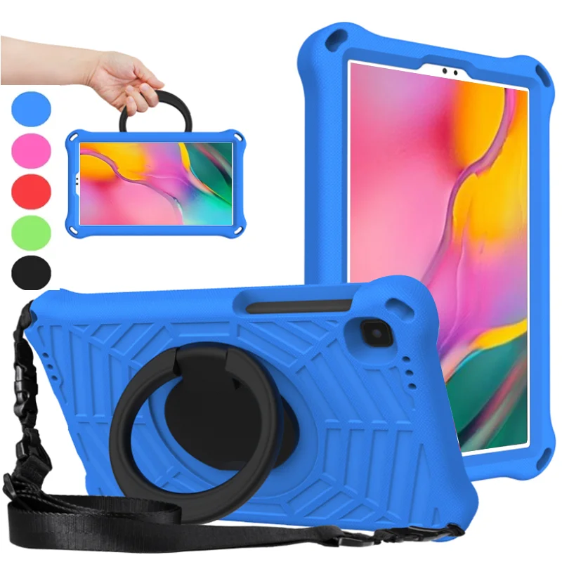 

Kids Hand-held Portable Kickstand Tablet Case For Samsung Galaxy Tab A 10.1 2019 SM-T510/T515 Shoulder Strap Protective Cover