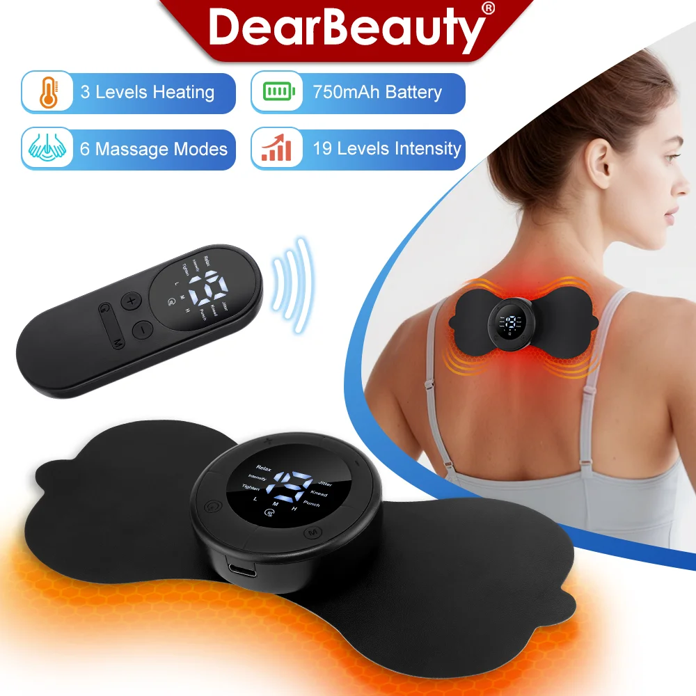 EMS Neck Massager Mini Cervical Back Muscle Pain Relief Patch Massageador Stimulator Mat Portable Leg Body Health Care Tool