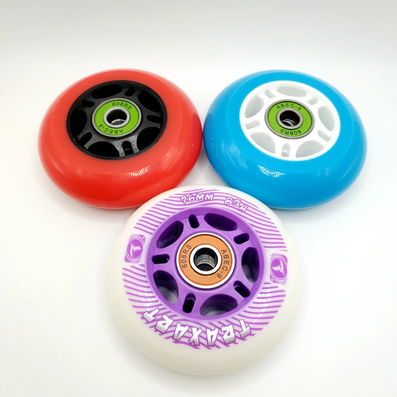 roller skating wheels 8 pcs/ lot roller skates wheel PU wheel with bearings