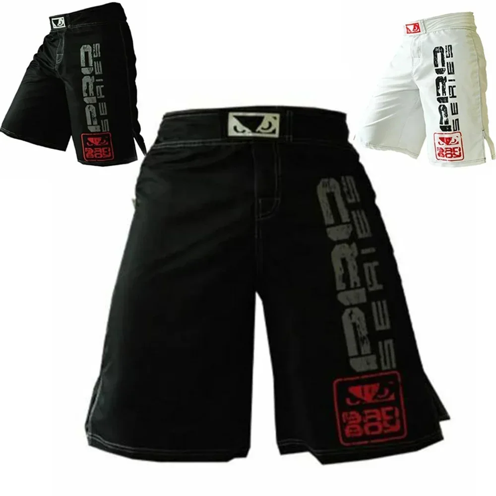 MMA Training Trunks 1pcs Shorts Training Equipment & Supplies MMA Fight Shorts White/Black Fitness Sports High Quality Brand New