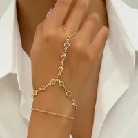 Fashion Multilayer Crystal Finger Bracelet 4