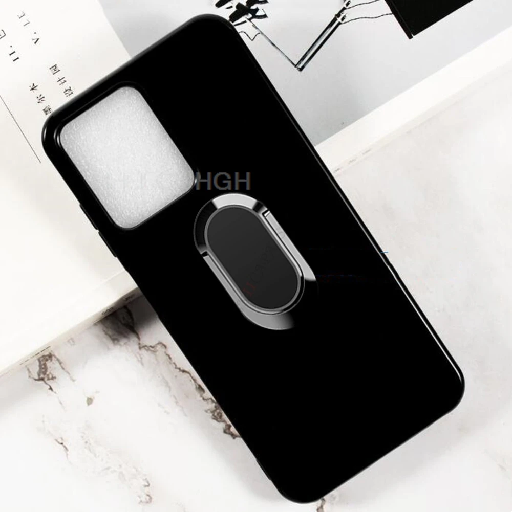 Enhanced Back Ring Holder Bracket Phone Case - Soft TPU Silicone Cover