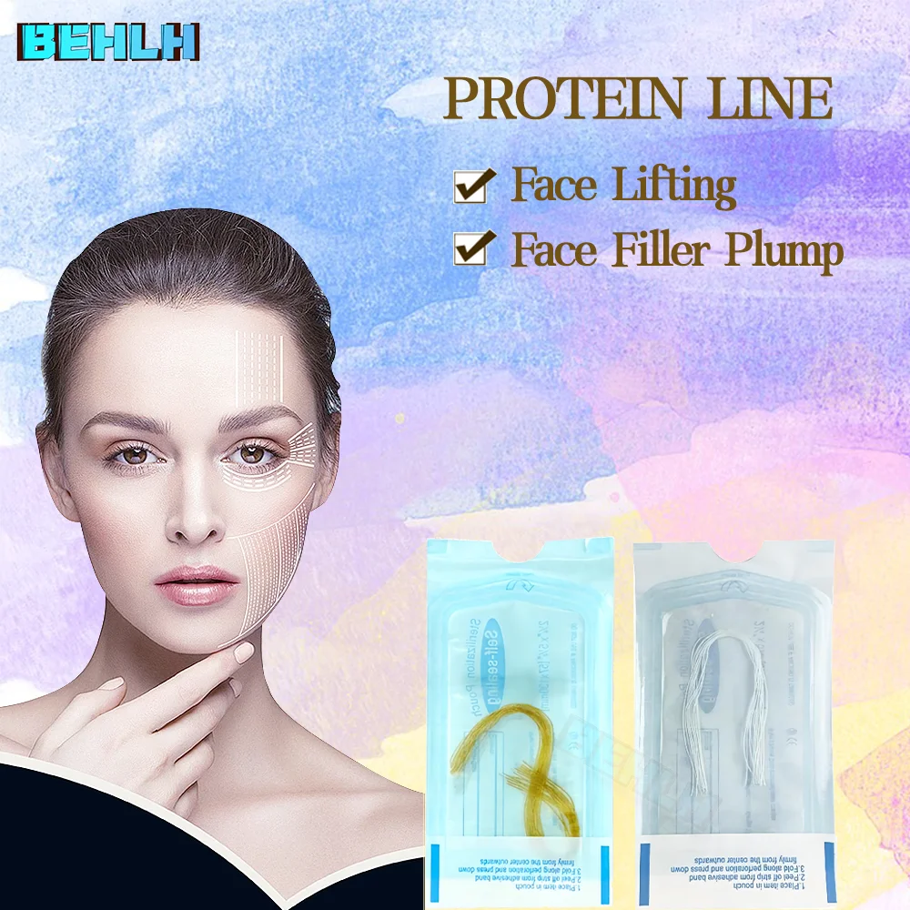 24K Gold Protein Thread Firming Skin Fading Fine Lines Absorbable Anti-Wrinkle Facial Filler Korean Skin Care Products