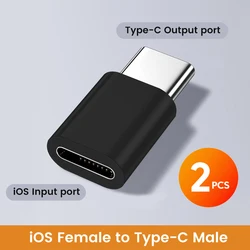 USB - C to Lightning High - Speed Adapter Set - Dual Pack (Black 2pcs ios to c)