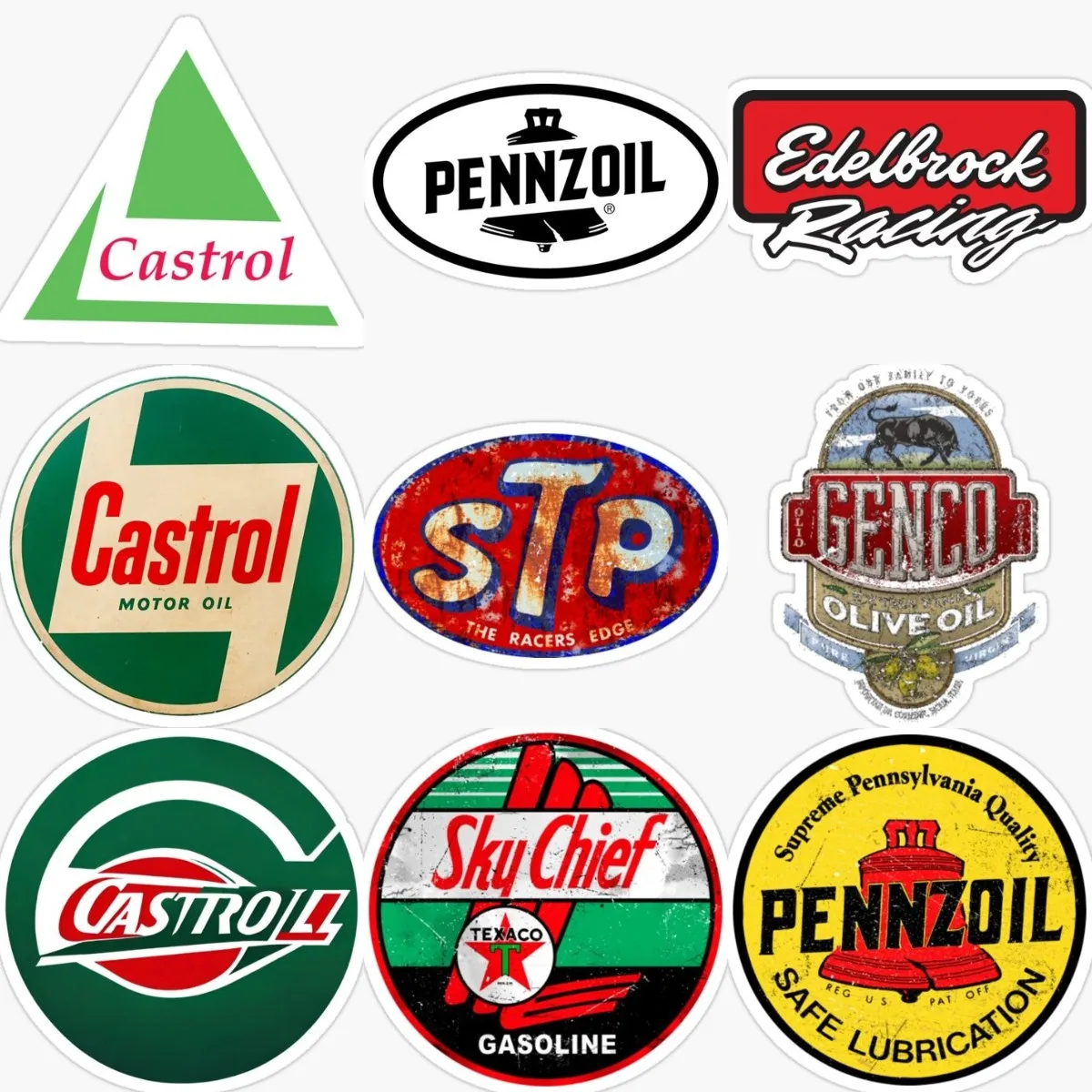 Texaco Castrol Motor Oil Adesivi Per Badge Creativi Laptop Camper Van Bicicletta Auto Moto Camion Fuoristrada Racing Decalcomanie Assecories