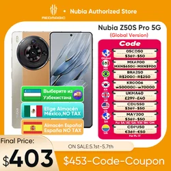 Nubia Z50S Pro 5G Global Version 6.78 inch Snapdragon 8 Gen 2 Latest Version 35mm+50MP Pixels Ultra Anglemacro 80W Flash Charge